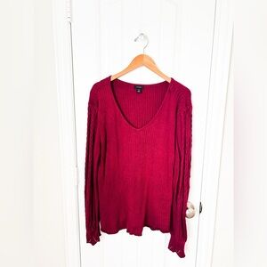 Halogen Burgundy Sweater Size XXL